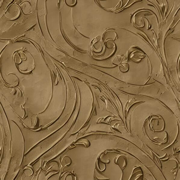 Download Intricate Swirls and Floral Patterns on Brown Background ...