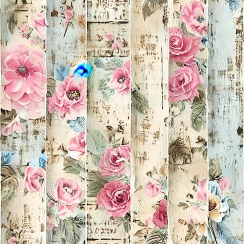 Collage of Pink and White Flowers on Wooden Planks Collage of Pink and White Flowers on Wooden Planks thumbnail