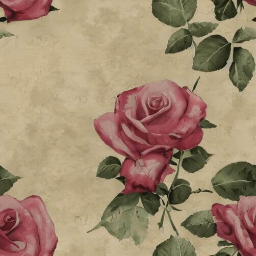 Seamless Floral Pattern with Pink Roses on a Beige Background Seamless Floral Pattern with Pink Roses on a Beige Background thumbnail