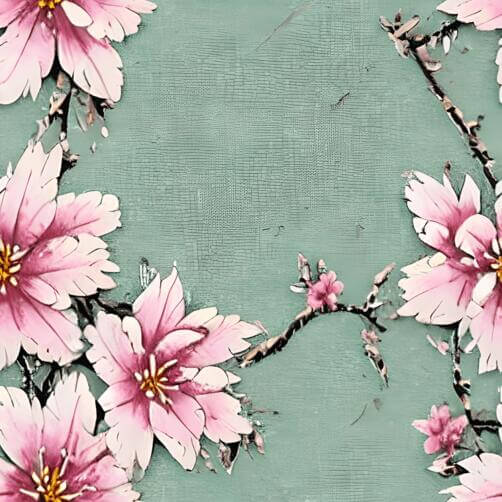 Painted Background with Pink Flowers Painted Background with Pink Flowers thumbnail