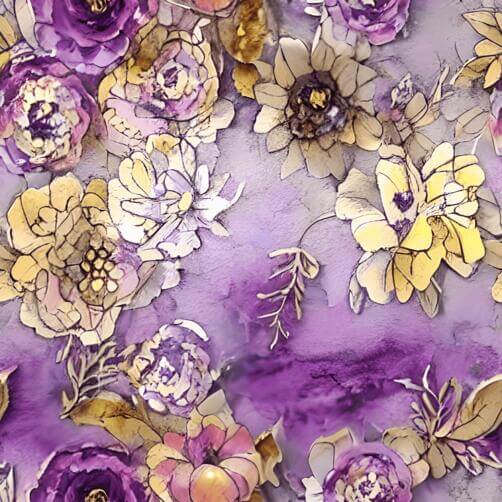 Purple and Gold Floral Pattern Background Purple and Gold Floral Pattern Background thumbnail