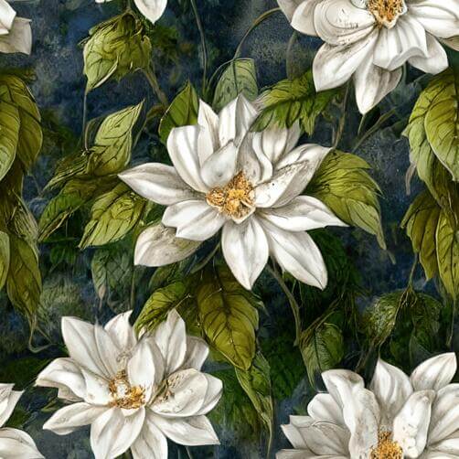 Seamless Floral Pattern with White Flowers and Green Leaves Seamless Floral Pattern with White Flowers and Green Leaves thumbnail