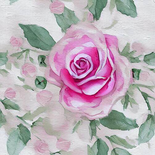 Beautiful Pink Rose with Green Leaves Beautiful Pink Rose with Green Leaves thumbnail