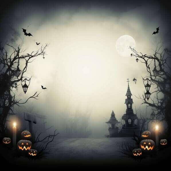 Download Spooky Halloween Background with Pumpkins and Castle ...