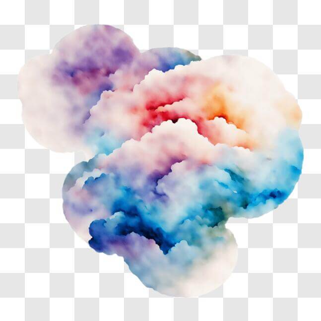 Download Abstract Watercolor Clouds for Mood Representation PNG Online ...