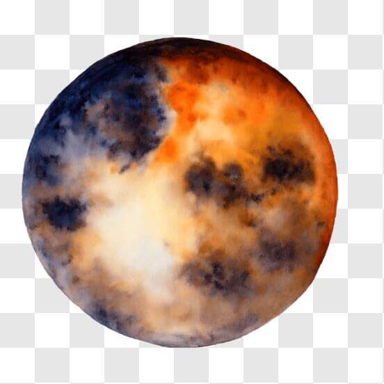 Large Orange and Blue Moon with Clouds in Background Cartoons Large Orange and Blue Moon with Clouds in Background Cartoons thumbnail