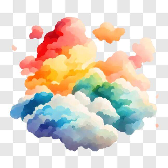 Download Colorful Cloud for Weather Representation PNG Online ...