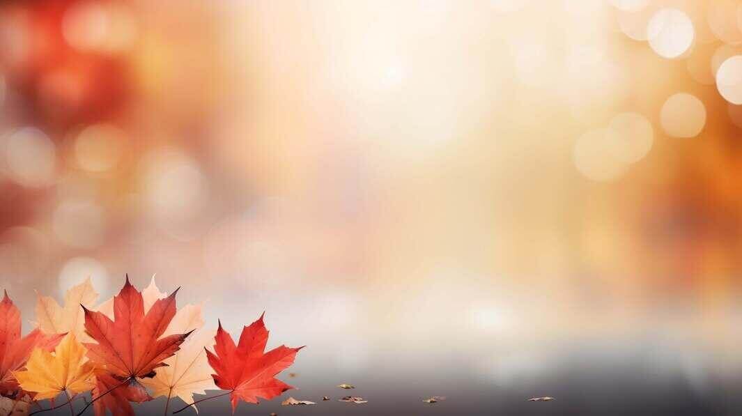 Download Autumn Background with Blurred Red and Orange Maple Leaves ...