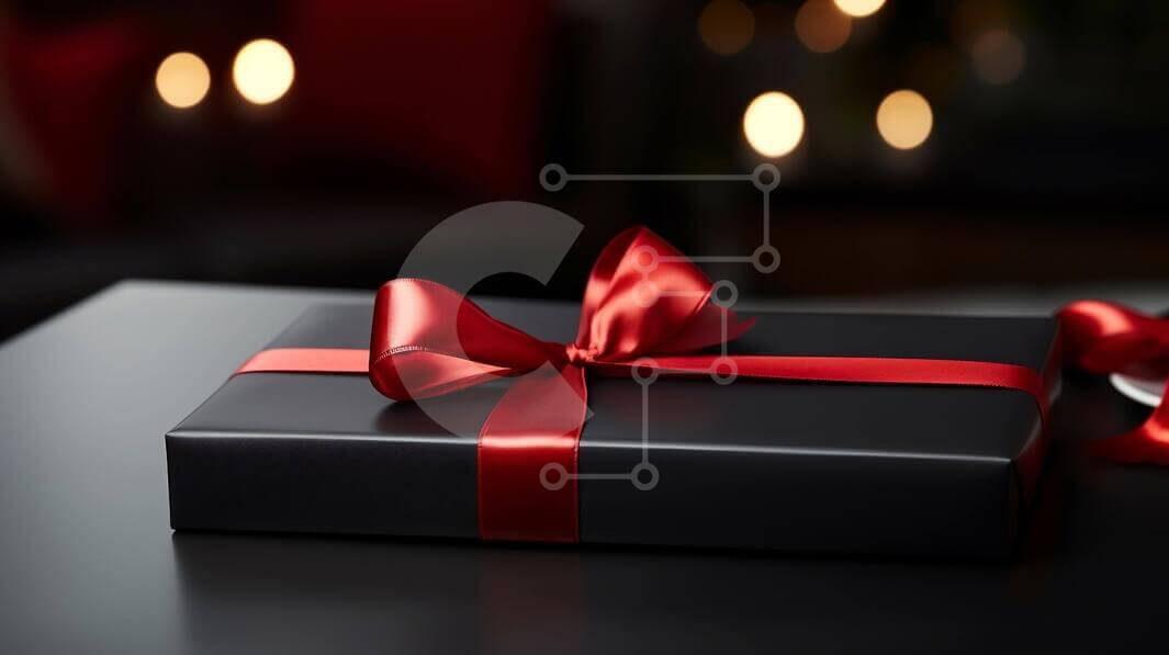 Beautifully Wrapped Gift Box with Candles stock photo Creative Fabrica
