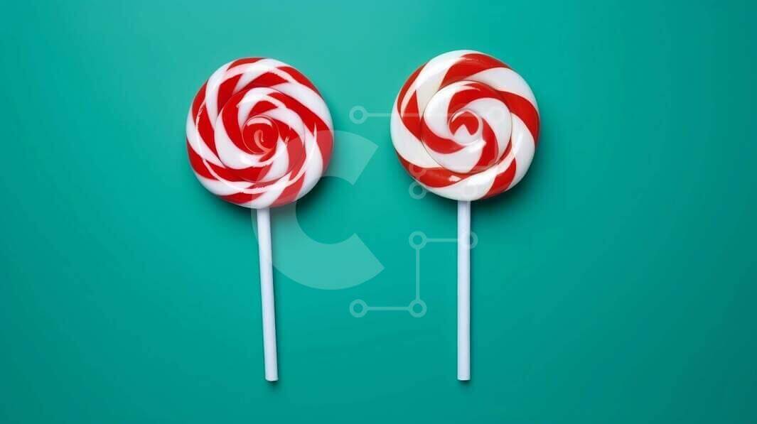 UpsideDown Candy Cane Lollipops stock photo Creative Fabrica