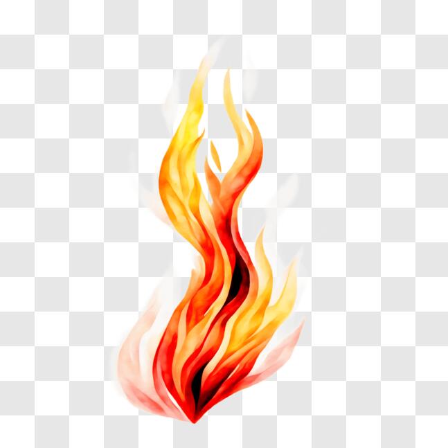 Download Fire Flame on Black Background PNG Online - Creative Fabrica