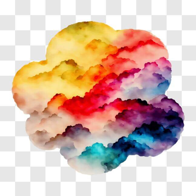 Download Colorful Cloud Background PNG Online - Creative Fabrica
