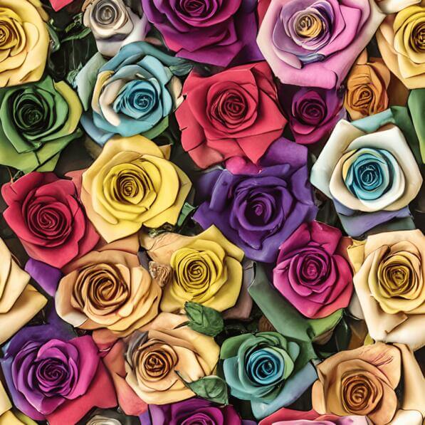 Colorful Paper Roses Download Abstract Paper Roses Bouquet for Decorative Purposes Patterns ...