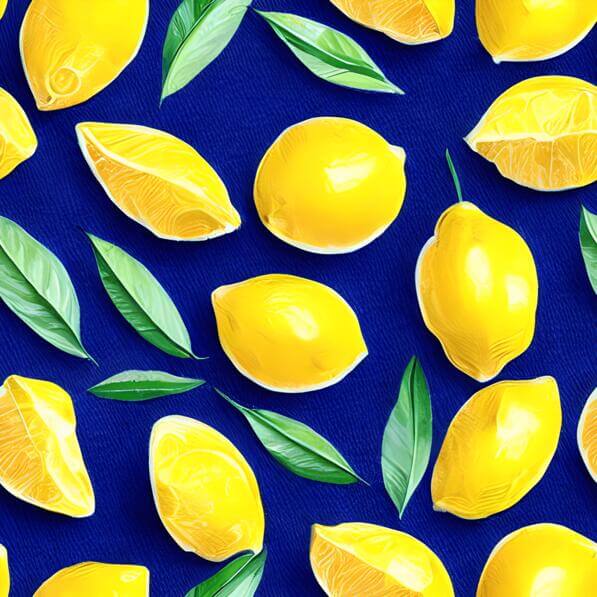 Download Seamless Lemon Pattern on Blue Background Patterns Online ...
