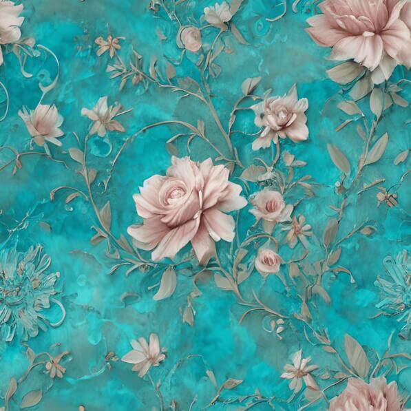 Download Teal Wallpaper With Floral Pattern Patterns Online Creative download-teal-wallpaper-with-floral-pattern-patterns-online-creative