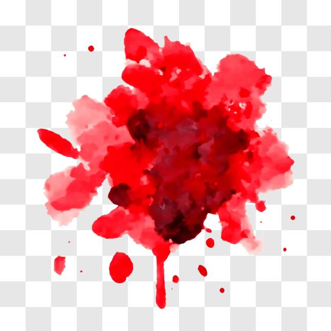Download Abstract Red Paint Splatter Floating in the Air PNGs Online ...