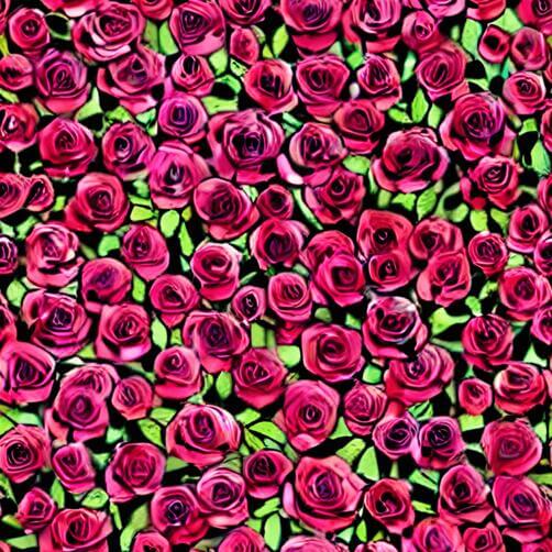 Seamless Pattern of Pink Roses with Green Leaves Seamless Pattern of Pink Roses with Green Leaves thumbnail