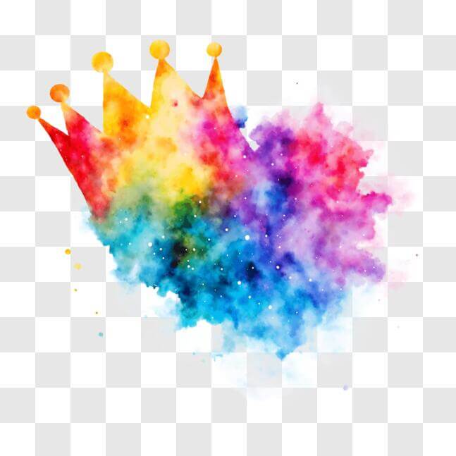 Download Colorful Crown Explosion PNGs Online - Creative Fabrica