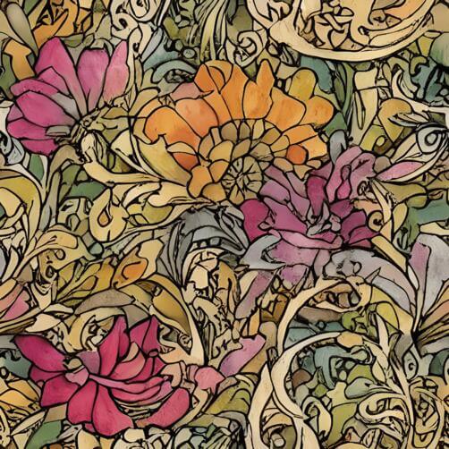 Colorful Floral Pattern Wallpaper Design Colorful Floral Pattern Wallpaper Design thumbnail