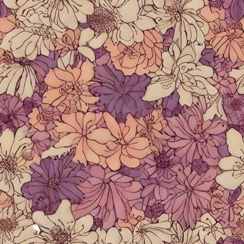 Seamless Floral Pattern with Pink, Purple, and Beige Flowers Seamless Floral Pattern with Pink, Purple, and Beige Flowers thumbnail