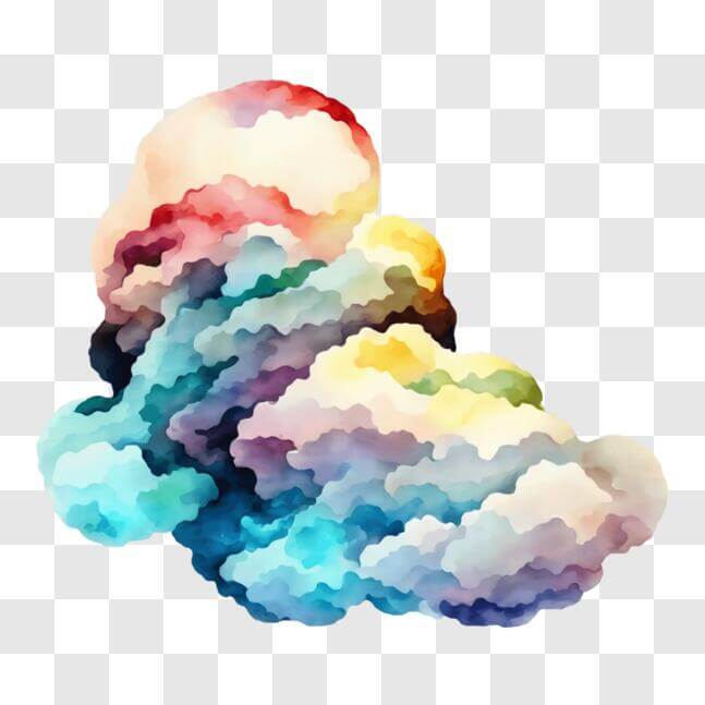Download Colorful Cloud for Abstract Art PNG Online - Creative Fabrica