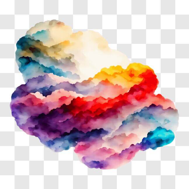 Download Colorful Cloud Painting for Art and Decor PNG Online ...