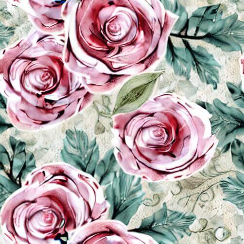 Pink Roses Seamless Pattern on Beige Background Pink Roses Seamless Pattern on Beige Background thumbnail