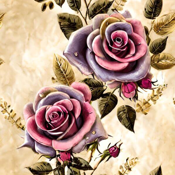 Download Floral Seamless Pattern with Pink and Purple Roses Patterns ...