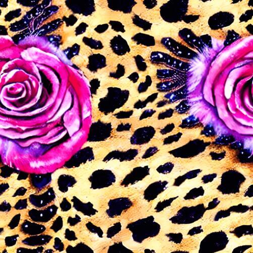 Floating Pink Roses on Leopard Print Background Floating Pink Roses on Leopard Print Background thumbnail