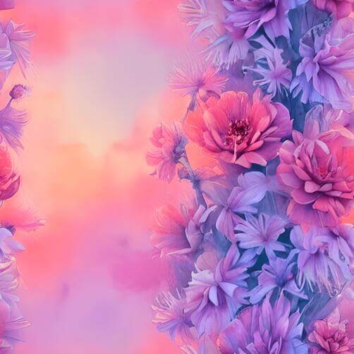 Seamless Pink and Purple Flower Pattern Background Seamless Pink and Purple Flower Pattern Background thumbnail