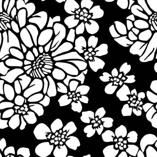 Black and White Floral Pattern with Elegant Design Black and White Floral Pattern with Elegant Design thumbnail
