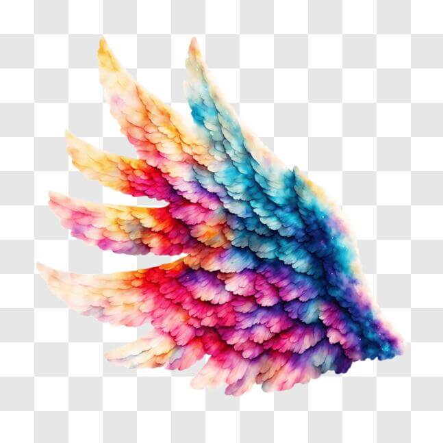 Download Colorful Feather Angel Wing Wallpaper for Electronic Devices