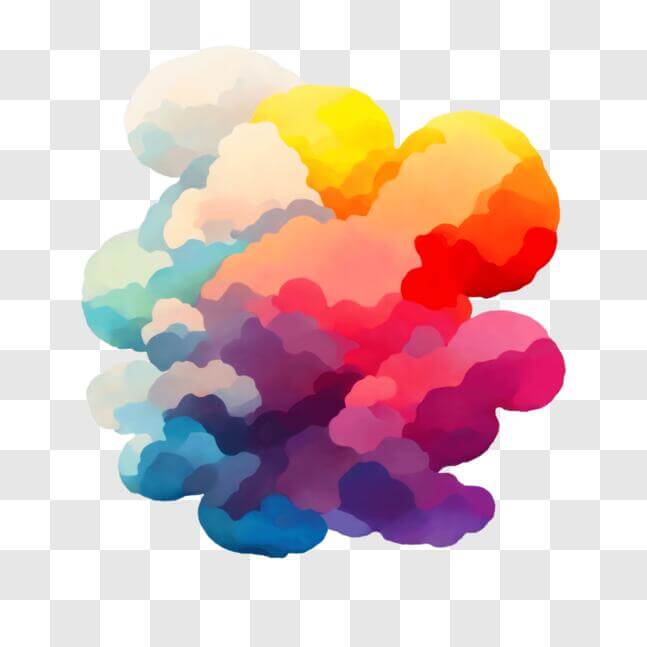 Download Colorful Apple Cloud Logo PNG Online - Creative Fabrica