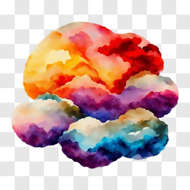 Download Colorful Cloud Painting PNG Online - Creative Fabrica
