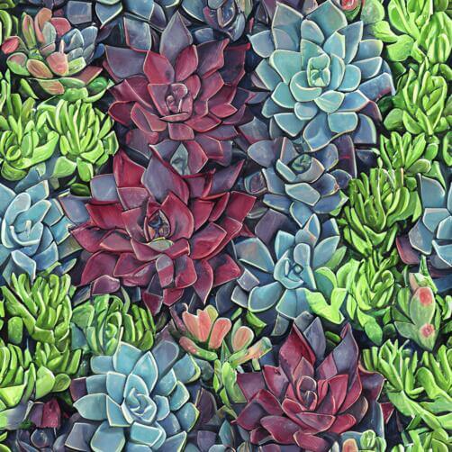 Seamless Pattern of Colorful Succulents Seamless Pattern of Colorful Succulents thumbnail