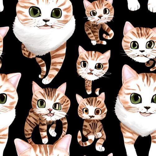 Cute Cats Seamless Pattern Cute Cats Seamless Pattern thumbnail