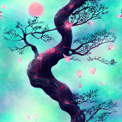 Beautiful Tree with Pink Flowers and Butterflies Beautiful Tree with Pink Flowers and Butterflies thumbnail