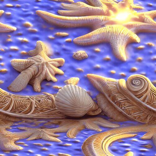 Colorful Underwater Scene with Seashells and Marine Life Colorful Underwater Scene with Seashells and Marine Life thumbnail