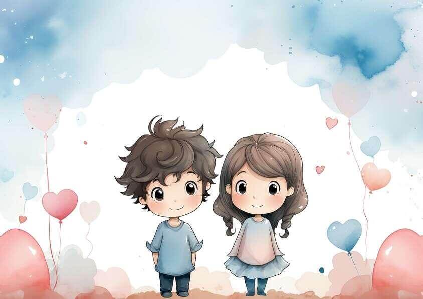 Download Happy Couple with Colorful Balloons Backgrounds Online ...