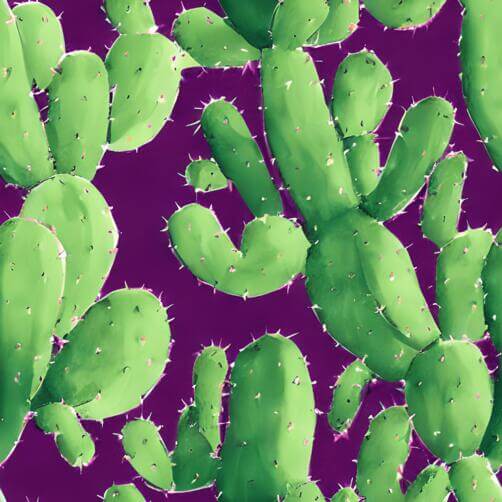 Abstract Green Cactus Pattern on Purple Background Abstract Green Cactus Pattern on Purple Background thumbnail