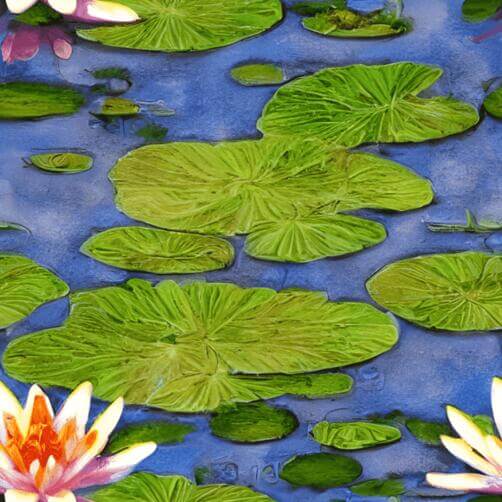 Water Lilies in a Pond with Green Leaves and Pink Flowers Water Lilies in a Pond with Green Leaves and Pink Flowers thumbnail