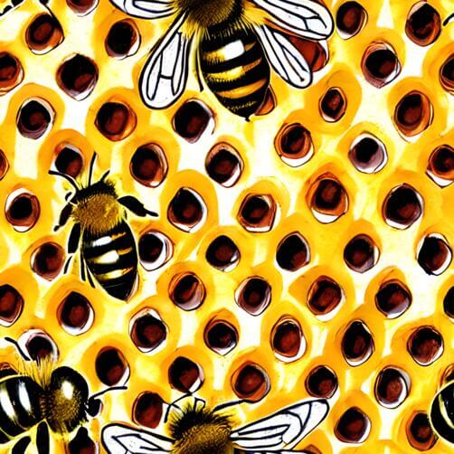 Bee and Honeycomb Seamless Pattern Bee and Honeycomb Seamless Pattern thumbnail