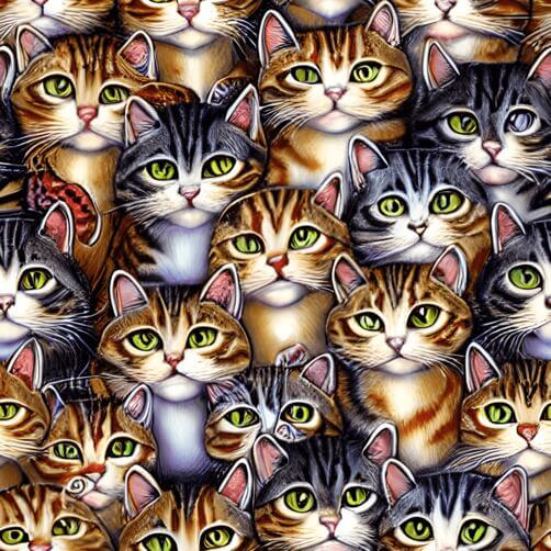 Seamless Pattern of Colorful Cats Seamless Pattern of Colorful Cats thumbnail