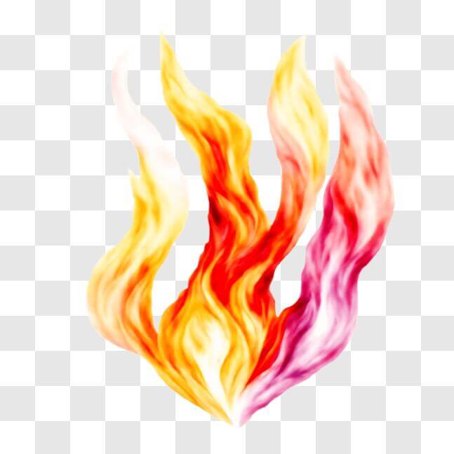 Download Colorful Fire Flame Symbol PNG Online - Creative Fabrica