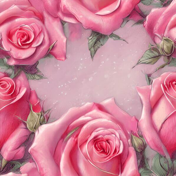 Patten's Pink Roses Download Circular Frame of Pink Roses Patterns Online - Creative Fabrica