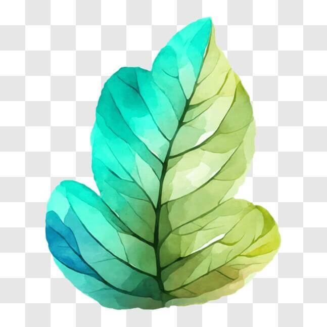 Download Watercolor Leaf on Black Background PNGs Online - Creative Fabrica
