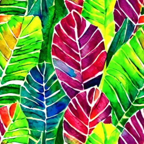 Colorful Watercolor Tropical Leaves Painting on White Background Colorful Watercolor Tropical Leaves Painting on White Background thumbnail