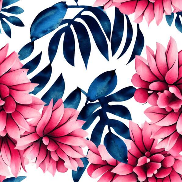 Download Seamless Floral Pattern with Pink and Blue Flowers Patterns ...