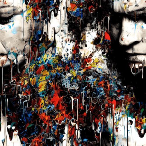 Colorful Paint Splatter Faces Artwork Colorful Paint Splatter Faces Artwork thumbnail