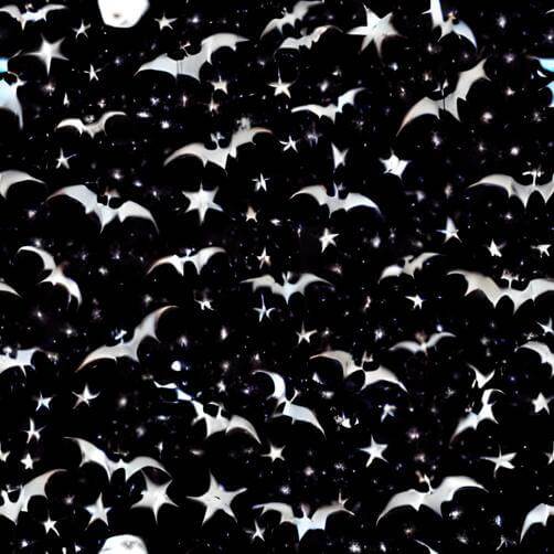 Bats Flying in the Night Sky with Stars and Moons on a Black Background Bats Flying in the Night Sky with Stars and Moons on a Black Background thumbnail